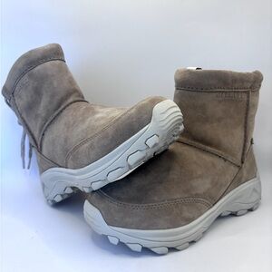 NIB Merrell Camel Suede Winter Boots Sz 7.5 Womens Mid Calf
